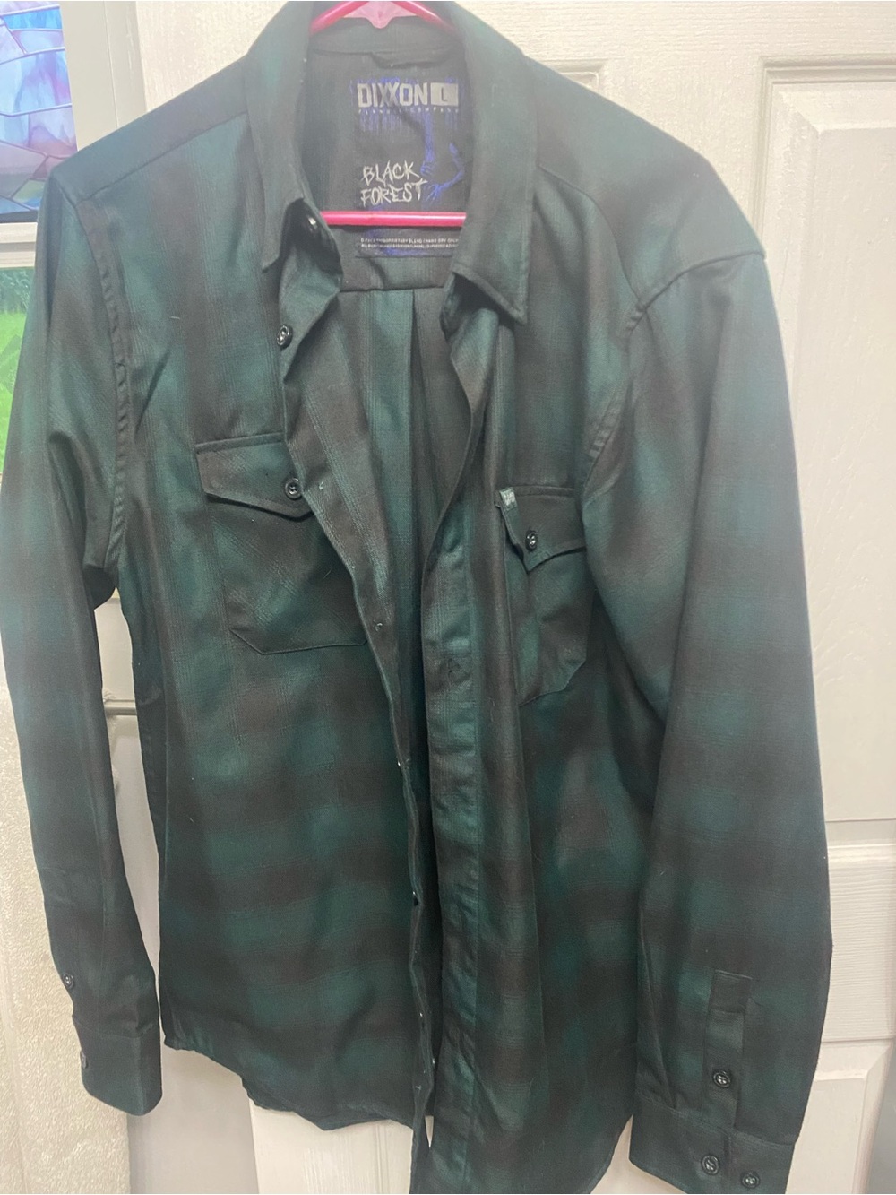 DIXXON Black Forest Men's Green & Black Plaid Shirt Jacket